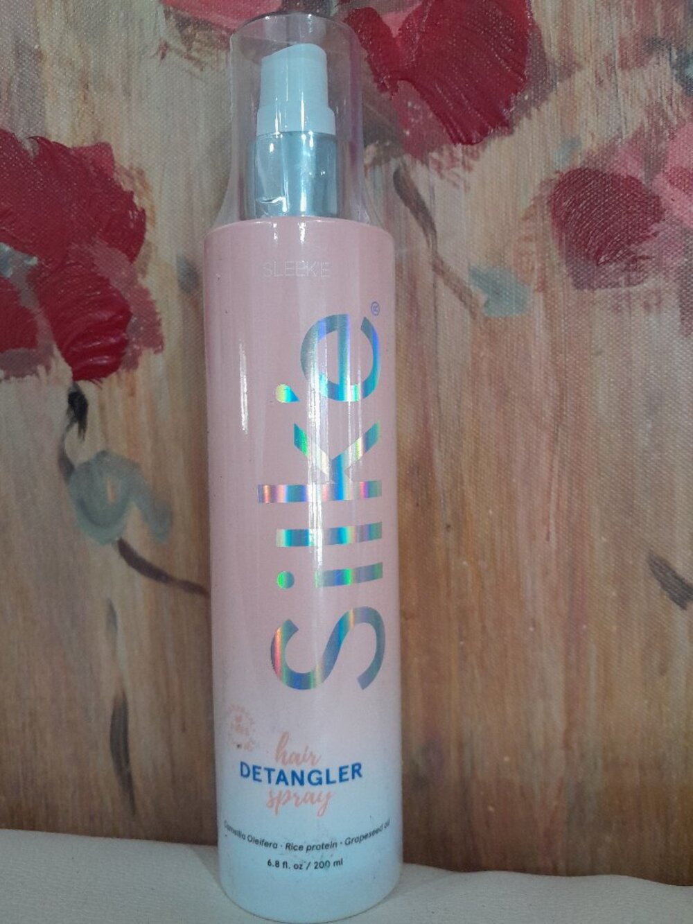 SILK'E HAIR DETANGLER SPRAY-CAMELLIA OLEIFERA-RICE PROTEIN-GRAPESEED OIL- 6.8 oz